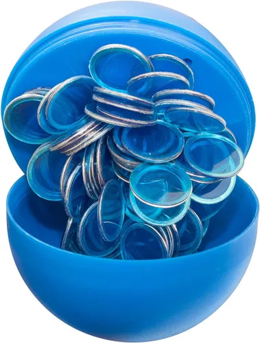 Miniatura 4 de Imán de bola de bingo púrpura con 100 chips magnéticos (artículo No. 53493)
