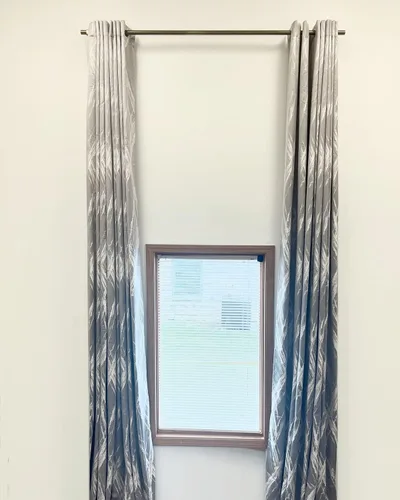 Miniatura 2 de Ikiriska Cortinas extra largas con patrón geométrico de 8-24 pies de largo. (1 panel). Cortinas hechas a medida. 50-100 "de ancho. para techos altos