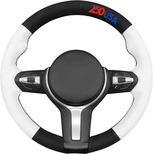 Miniatura 24 de MEWANT - Funda para volante de automóvil cosida a mano de Athsuede para BMW F87 M2 F80 M3 F82 M4 M5 F12 F13 M6 F85 X2 X5 M F86 X6 M F33 F30 M