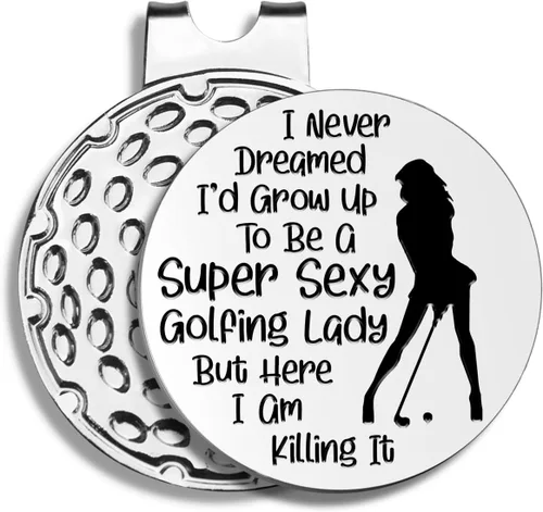 Divertidos marcadores de pelota de golf con clip para sombrero, accesorios de golf para hombres, regalos de golf de jubilación de cumpleaños para I
