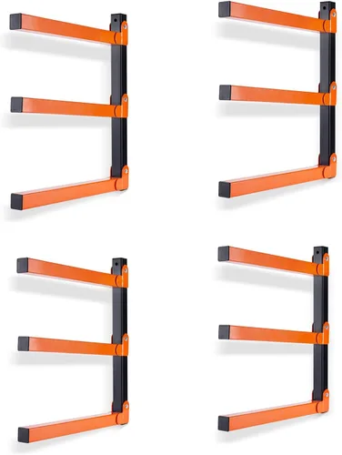 Miniatura 7 de Ultrawall Organizador de madera de montaje en pared y estante de metal para almacenamiento de madera para cobertizo, taller, garaje con 3 niveles