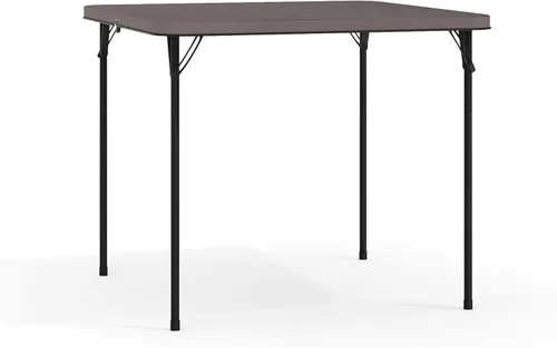 Flash Furniture Dunham Mesa Cuadrada de Plástico Plegable para Eventos de 2.83 Pies con Asa de Transporte, Mesa de Banquete Bi-Fold para Eventos de