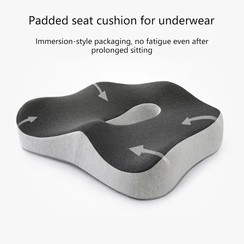 Miniatura 7 de Cojín de asiento de espuma viscoelástica, cojines ergonómicos de espuma viscoelástica grandes, para silla de oficina, asientos de automóvil, avión