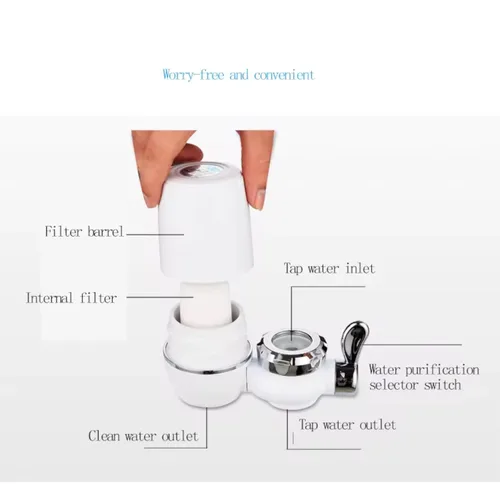 Miniatura 4 de Filtro de agua para fregadero, flujo rápido, sistema de filtración de agua de montaje en grifo de 400 galones para agua del grifo, certificado NSF