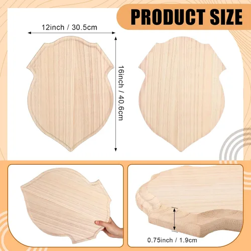 Miniatura 3 de Kigley 6 placas de madera sin terminar, placa de madera para manualidades, tableros, tallado, manualidades, para proyectos de quema, palés de losa