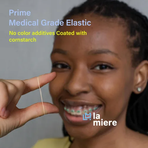 Miniatura 3 de Gomas elásticas de látex neón 100 unidades Bandas elásticas ortodónticas Bandas de goma dentales para uso intraoral Fabricadas en EE. UU. Ligeras
