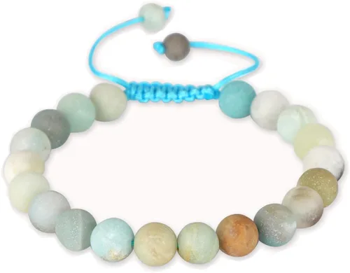 Miniatura 18 de AD Beads Pulseras de piedras preciosas unisex de 0.315 pulgadas (0.315 in), macramé curativo ajustable de 7 a 9 pulgadas Usa esta pulsera