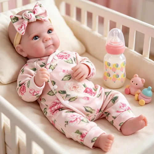 Miniatura 13 de Milidool Muñecas de bebé recién nacidas realistas de 20 pulgadas con cuerpo posable, muñecas de bebé de la vida real con accesorios para niñas