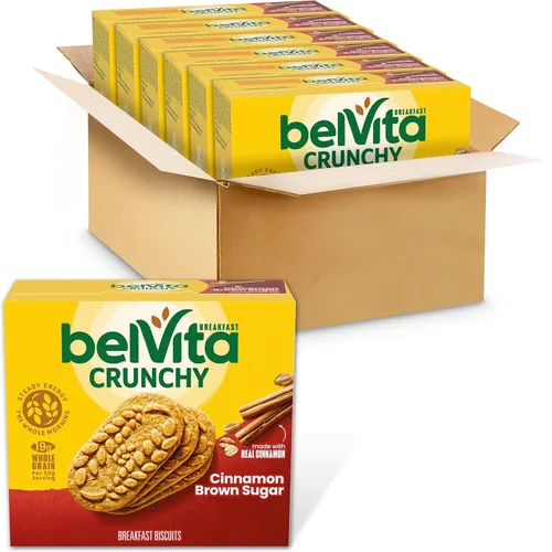 Miniatura 32 de belVita Galletas de desayuno con canela y azúcar morena, 12 paquetes (4 galletas por paquete)