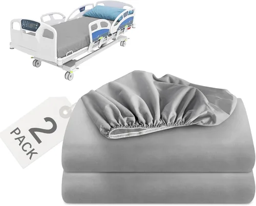 Miniatura 12 de Biloban Juego de sábanas bajeras individuales de 2 piezas, solo sábanas bajeras individuales con bolsillo profundo de hasta 14 pulgadas, sábana