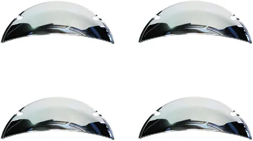 Miniatura 5 de Octane Lighting 5.75 "5-3/4" acero inoxidable pulido media luna escudos cubre cuádruple faro lámpara cubierta par para H5006 H5001 4000 50001 coche