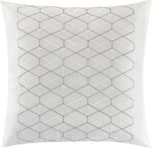 Miniatura 5 de Grand Avenue Juego de edredón bordado copetudo, tamaño Queen, juego de ropa de cama de 7 piezas, color blanco, ultrasuave, almohadas y fundas