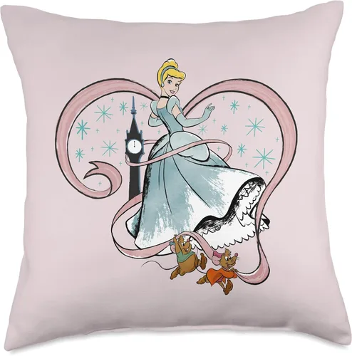Miniatura 5 de Disney Almohada rosa con diseño de corazón de Cenicienta Princesa