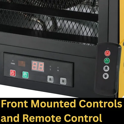 Miniatura 5 de Dura Heat EWH5510 - Calentador de aire eléctrico forzado con control remoto 17,060 Btu, amarillo, grande