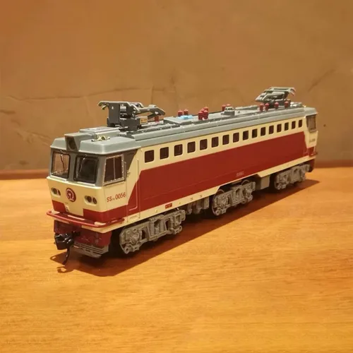 Miniatura 9 de Juego de tren eléctrico, locomotora de vapor eléctrica de aleación SS7C con vagones de pasajeros y pista larga, modelo realista con luces, sonidos