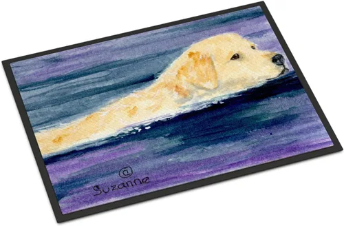 Caroline's Treasures SS8814JMAT - Felpudo dorado Retriever de 24 x 36 pulgadas, para interiores y exteriores, para entrada, antideslizante, lavable,