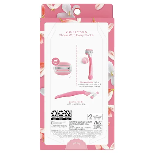 Miniatura 12 de Gillette Venus ComfortGlide - Maquinilla de afeitar para mujer, barras de gel perfumadas de té blanco, incluye 1 mango de afeitar reutilizable + 2