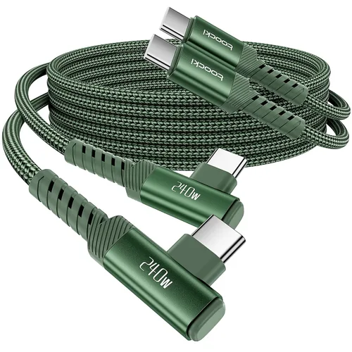 Miniatura 16 de Cable USB C [Paquete de 2, 1 mt] Carga rápida de 240 W tipo C, cable USB 2.0 trenzado de nylon para iPhone 17 16 15 Pro Plus Pro Max Air, iPad Pro