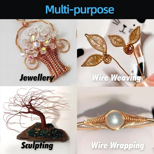 Miniatura 8 de Art3d Alambre de cobre suave puro calibre 18, 60 pies, 99.9% para electrocultura, jardinería, fabricación de joyas, cuentas, proyectos de ciencia