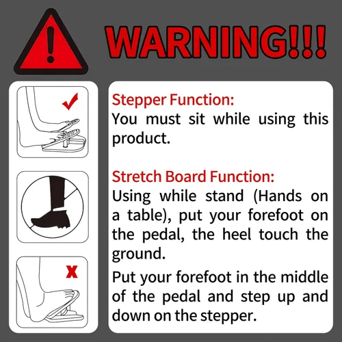 Miniatura 3 de Foldable Leg Exerciser: Portable Foot Pedal Exerciser for Seniors Under Desk Foot Pedal Exerciser Stepper Exercise for Leg Muscles Relieves Varicose
