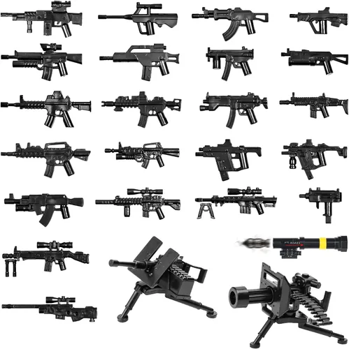 Miniatura 13 de 51 piezas de figuras de soldados de juguete, armas de camuflaje de Estados Unidos, juego de juguetes de batalla del ejército, paquete de armas, kits