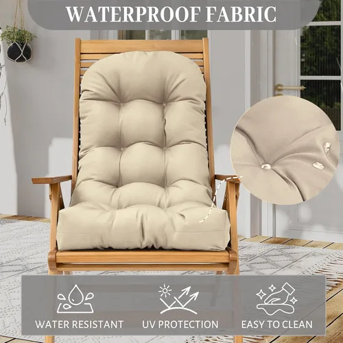 Miniatura 4 de Adirondack - Cojín para silla mecedora, de algodón PP de alta elasticidad, acolchado para respaldo de asiento, para interiores y exteriores