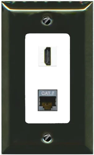 Miniatura 32 de RiteAV Placa de pared HDMI y Cat7 - 1 banda [marrón/marrón]