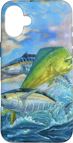 Miniatura 22 de iPhone 13 lindo Mahi Mahi verde pesca atún caso