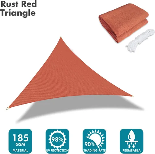 Miniatura 2 de KANAGAWA Parasol marrón de 4 x 4 x 4 pies, bloqueo UV, 6.35 oz/m², KWT21, rectangular, comercial, cubierta al aire libre para patio trasero