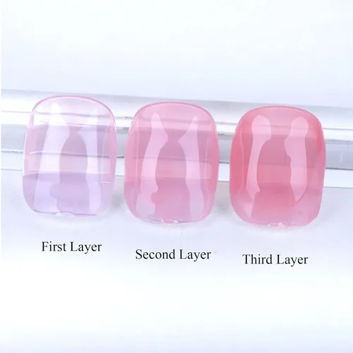 Miniatura 7 de Esmalte de uñas en gel color rosa transparente, 15ml, color rosa translúcido Jelly, esmalte de uñas en gel UV/LED que se absorbe para manicura
