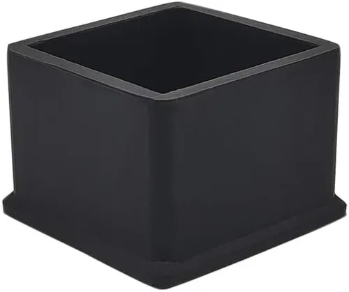 Miniatura 11 de Flyshop Tapas cuadradas de goma antideslizantes para patas de silla, protectores de suelo para muebles, 1-3/8 pulgadas x 1-3/8 pulgadas, color negro
