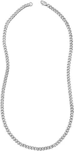 EMATU Cadena de eslabones cubanos para hombres y mujeres cadena de plata de 0197in para hombre 18 22 26 pulgadas Acero inoxidable No es una piedra