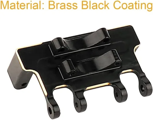 Miniatura 7 de Portal de aleación de aluminio Ejes delanteros y traseros con soporte servo para Axial AX24 1/24 RC 4WD Crawler Car Metal Upgrade Parts (negro)
