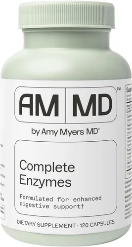 Amy Myers MD Complete Enzymes - Suplemento de apoyo para el cuidado intestinal y la salud digestiva - Suplemento nutricional diario saludable para