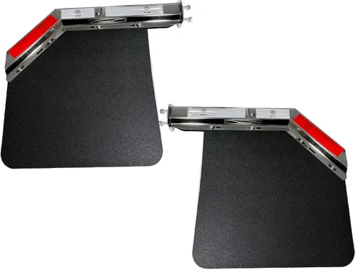 Miniatura 7 de BST BSSP Juego de 2 Soportes Colgantes de Guardabarros con Resorte Angular Negro y Guardabarros para Semirremolque de Servicio Pesado de 24"x24