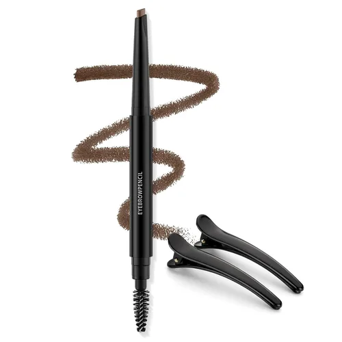 Miniatura 13 de LAVONE Lápiz de cejas – Lápiz de cejas impermeable para maquillaje con punta triangular, cepillo de cejas de doble cara, punta fina, relleno