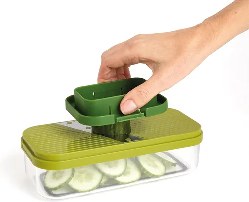 Miniatura 7 de Joseph Joseph Multi-Prep - Juego multifuncional compacto 4 en 1, picador y cortador de verduras de cocina, rallador de queso, rebanador de verduras