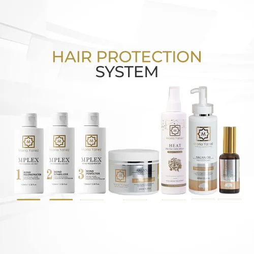 Miniatura 8 de MPLEX 1&2, crema de tratamiento capilar, regenerador de bonos y estabilizador de enlaces, para uso profesional, tratamiento químico, cabello dañado
