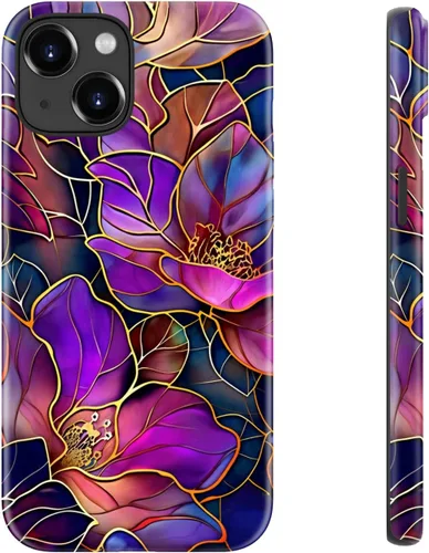 Miniatura 14 de LUHOURI Funda para iPhone 12 Mini, compatible con carga inalámbrica, doble capa, interior de silicona suave + carcasa exterior dura, bonito diseño