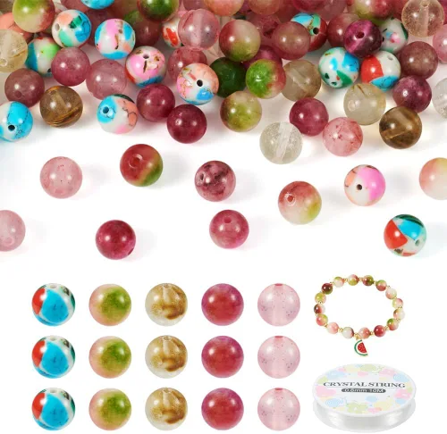 Miniatura 9 de Fashewelry Mala Yoga - Kit de fabricación de pulseras para hombre, 300 cuentas de aleación tibetana de piedra de lava natural, cuentas de piedra