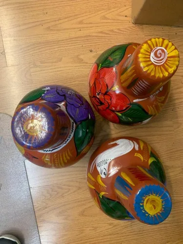 Miniatura 3 de Hecho en México, auténtico Botellón/Cantarito Combo de jarra de agua/taza de bebidas Jarra Mexicana Espiga de Barro para bebidas calientes o frías