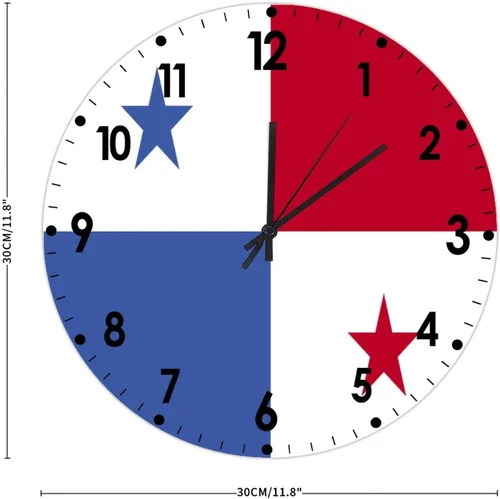 Miniatura 370 de Cheyan Reloj de pared con bandera de Canadá de 12 pulgadas, silencioso, sin tictac, de PVC, funciona con pilas, reloj redondo decorativo, regalo