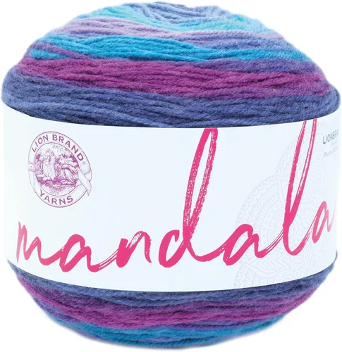 Miniatura 87 de Lion Brand Yarn Mandala - Hilo multicolor para ganchillo,tejido y manualidades, color Liger, 1770 pies, paquete de 1 unidad