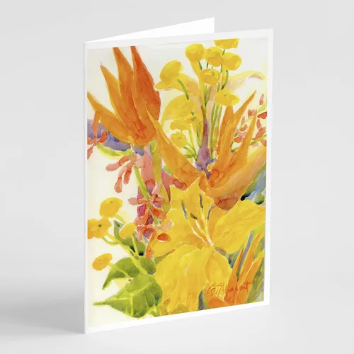 Miniatura 57 de Caroline's Treasures 6077GCA7P Flower - Tarjetas de felicitación y sobres de Aster - Paquete de 8 tarjetas en blanco con sobres, tamaño A7, tarjetas