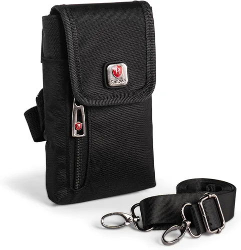Ranboo Funda de nailon para teléfono celular para cinturón, funda para teléfono con clip para cinturón para iPhone 17 Pro Max 16 Pro Max 15 Pro Max