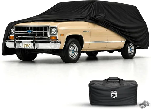 Funda para SUV para interior compatible con Chevrolet Suburban 1935-1940 – Satén negro – Material interior ultra suave – Mantiene el vehículo entre