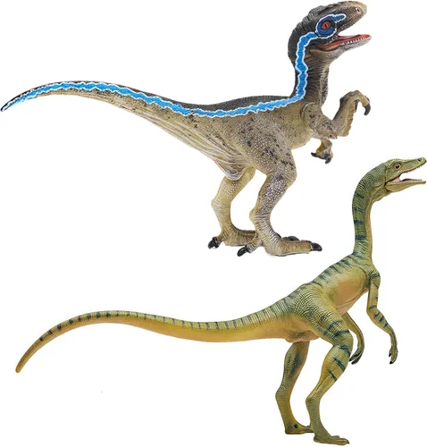 Miniatura 10 de Gemini&Genius Juguete de dinosaurio Velociraptor para niños, dinosaurio Raptor con mandíbula y manos móviles, regalo de dinosaurio realista