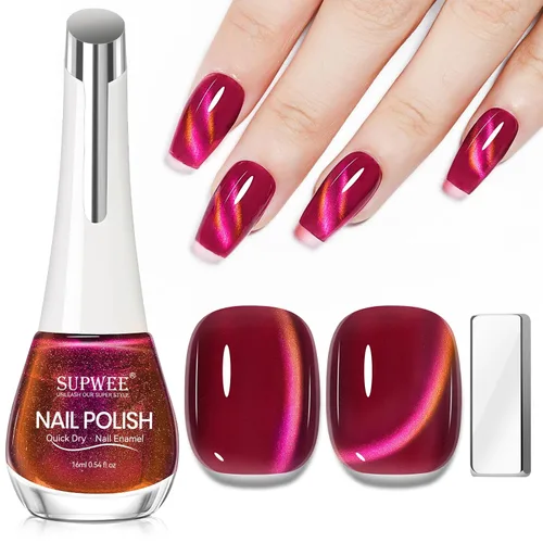 Miniatura 17 de Esmalte de uñas de ojo de gato con perla de sirena, secado rápido, esmalte de uñas magnético sin gel con imán, esmalte de uñas de ojo de gato