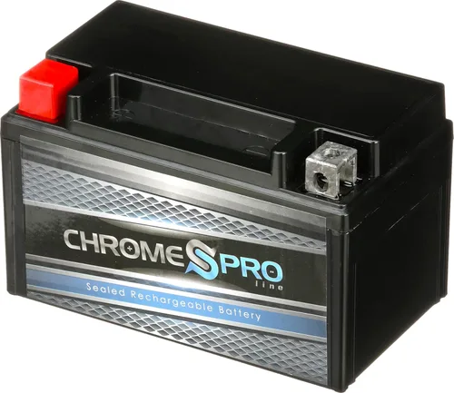 Chrome S Pro YTX7A-BS Batería de 12V 7Ah libre de mantenimiento, reemplazo para ATV, motocicleta, motos acuáticas, patinete, UTV y más - Terminal de