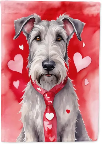 Miniatura 141 de Caroline's Treasures DAC5292CHF - Bandera de Border Collie My Valentine House para porche, grande, con manga para porche, para colgar en la pared